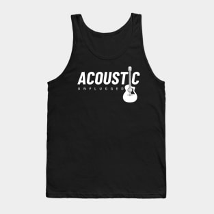 Acoustic Unplugged Acoustic Guitar Dark Theme Tank Top